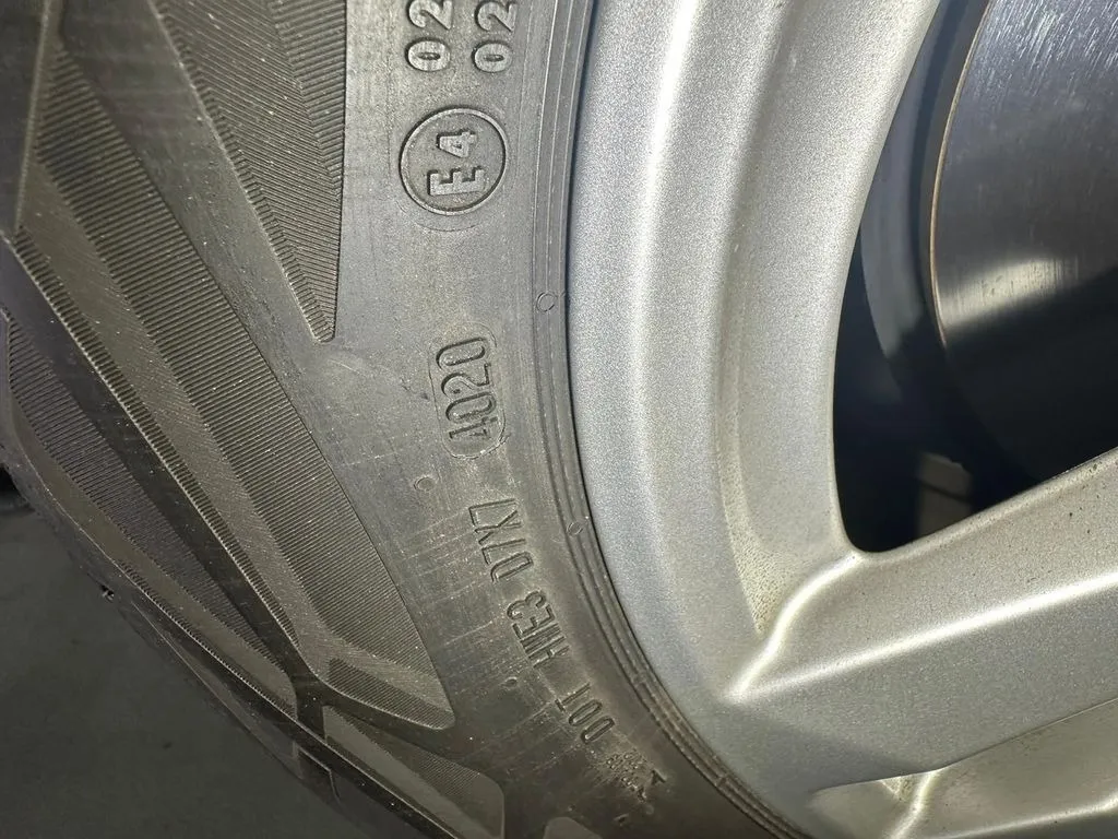 Audi Q3 tyre sidewall showing the manufacture date from 2020, six years old, at our Singapore workshop