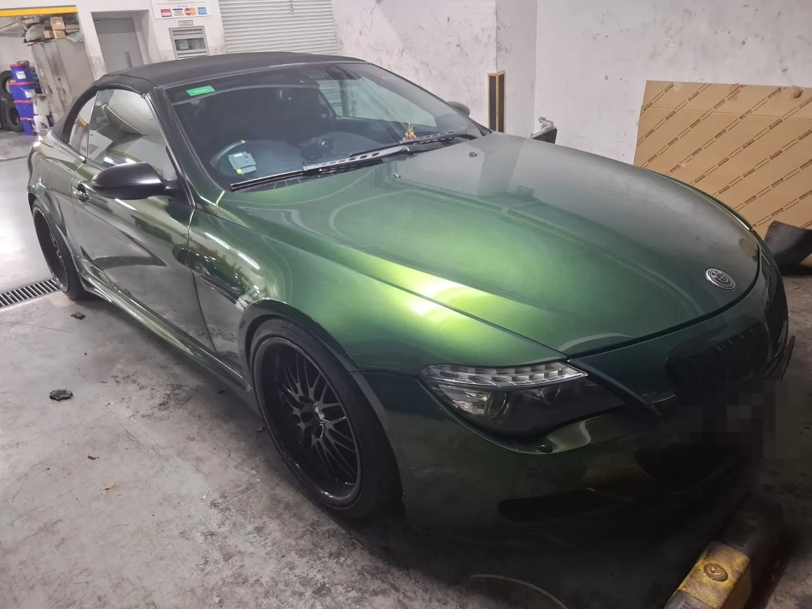 BMW 6 Series convertible brought to our Singapore workshop for servicing.