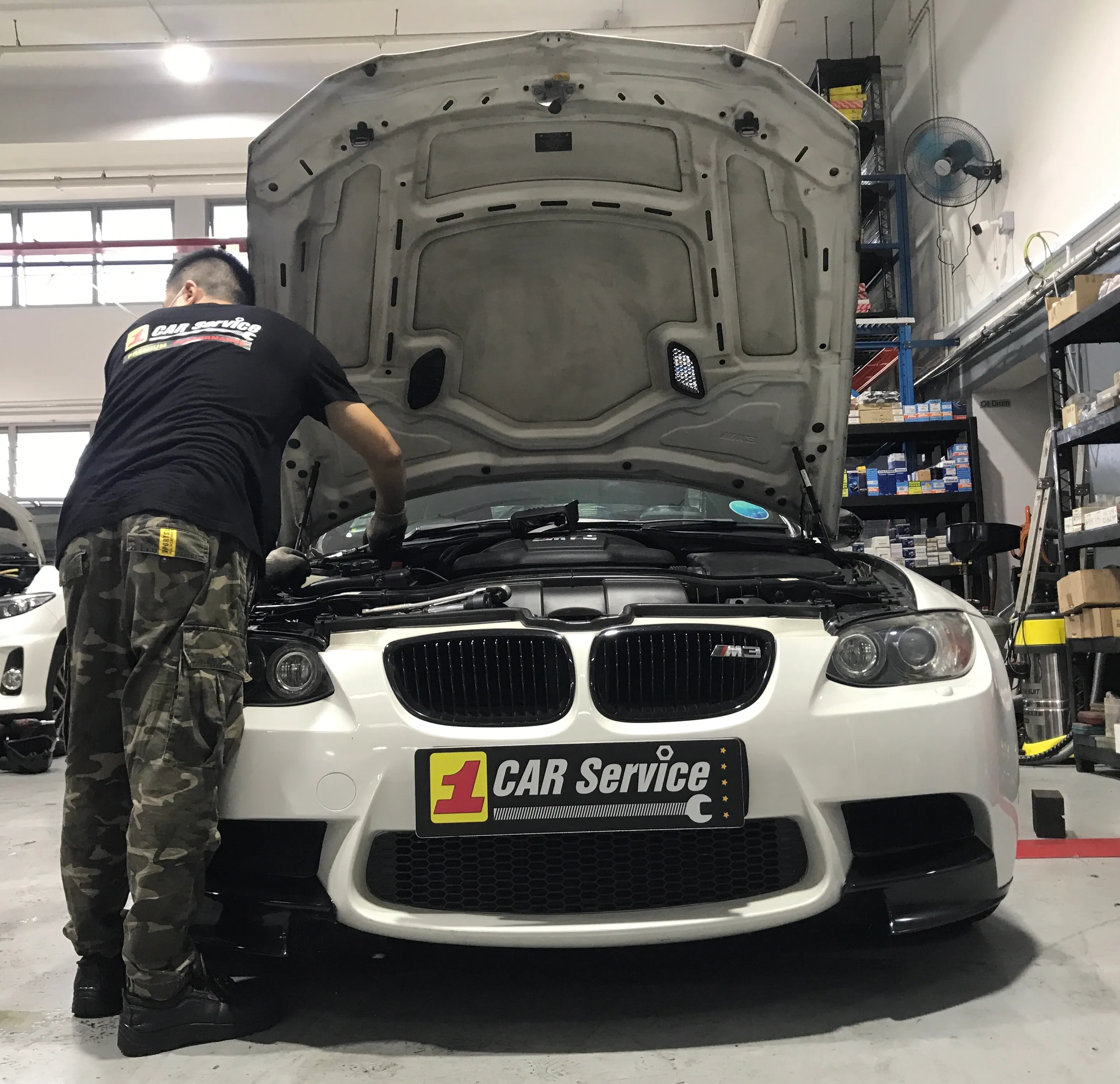 BMW in for gearbox overhaul at our Sin Ming workshop in Singapore
