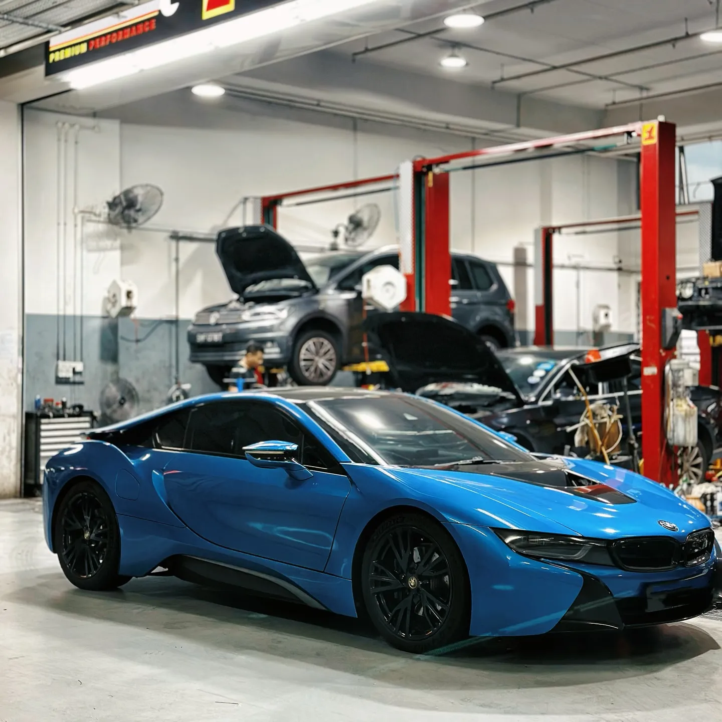 BMW in our specialist workshop in Sin Ming, Singapore