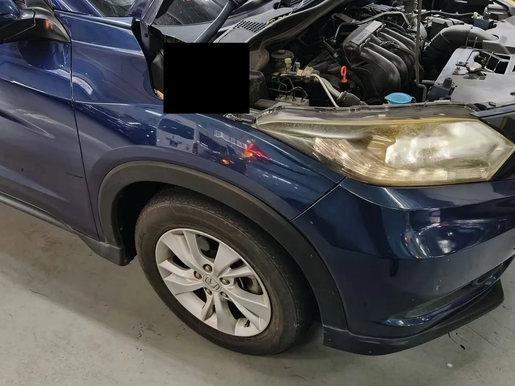 Honda HR-V aircon compressor being worked on at our Singapore workshop during a compressor and condenser replacement