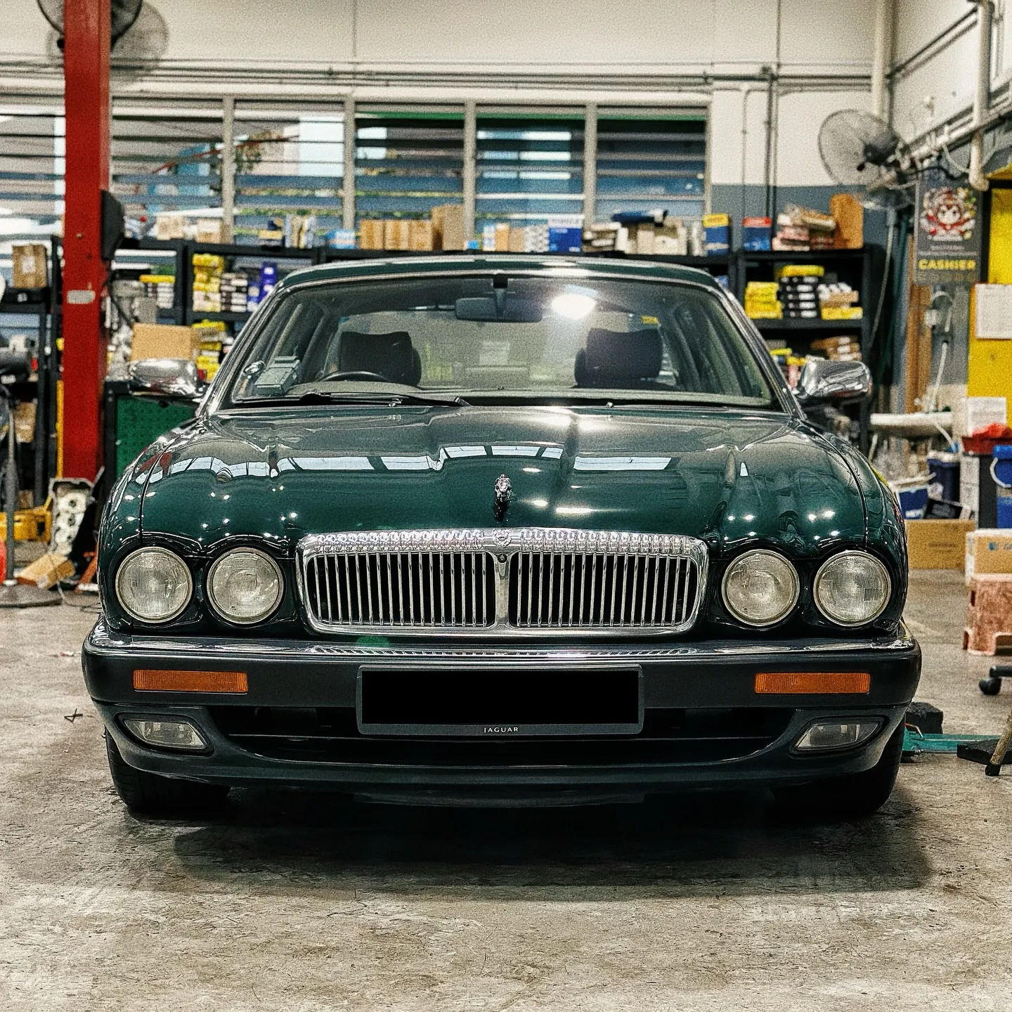 Jaguar XJ in for servicing at our Sin Ming workshop in Singapore