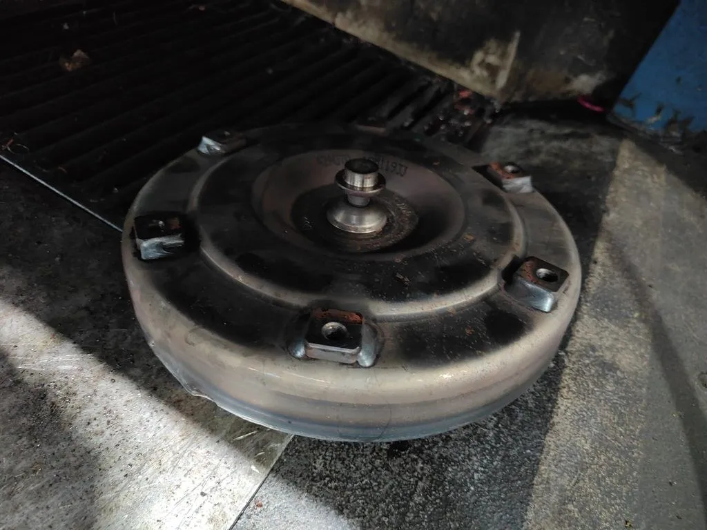 Failed torque converter removed from a Lexus GS300 gearbox during diagnosis in Singapore