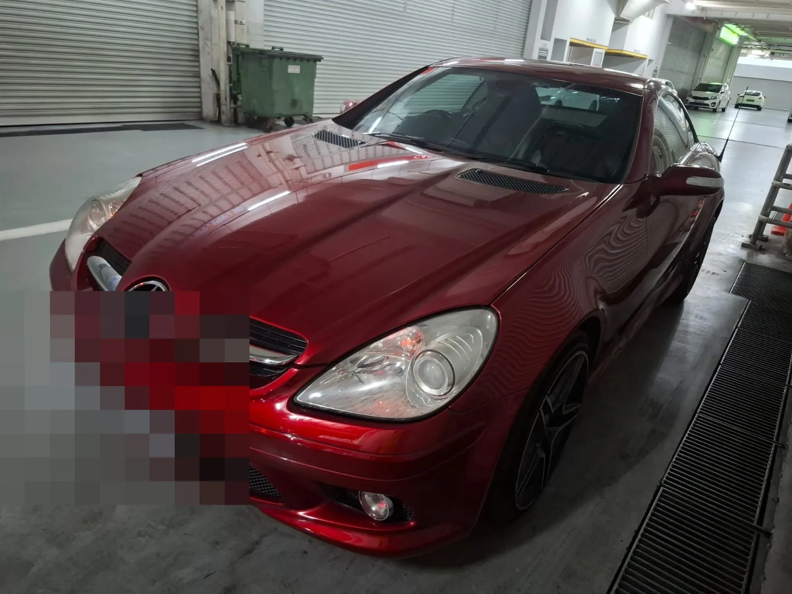 Mercedes-Benz SLK in for servicing at our Singapore workshop.