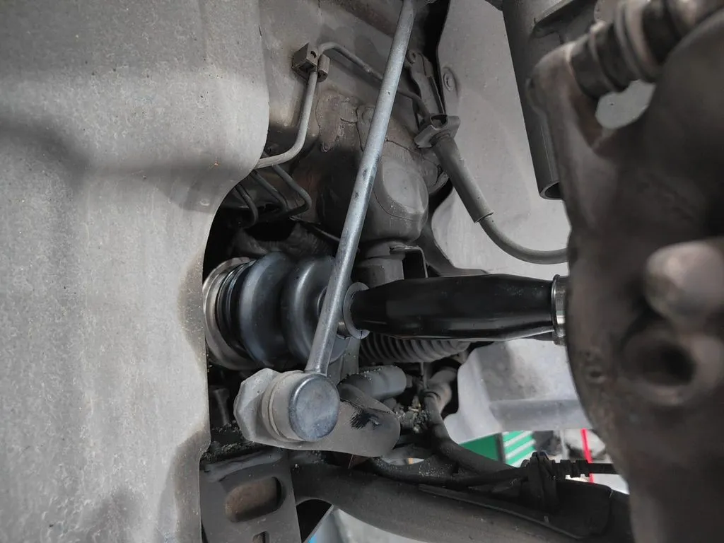 New replacement driveshaft being fitted to the 2018 Mercedes-Benz CLA180 at our Singapore workshop