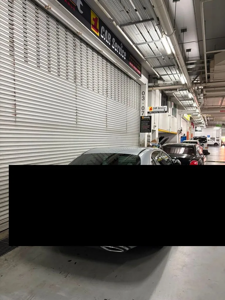 Silver Mercedes-Benz E350e W213 plug-in hybrid at our Sin Ming workshop in Singapore