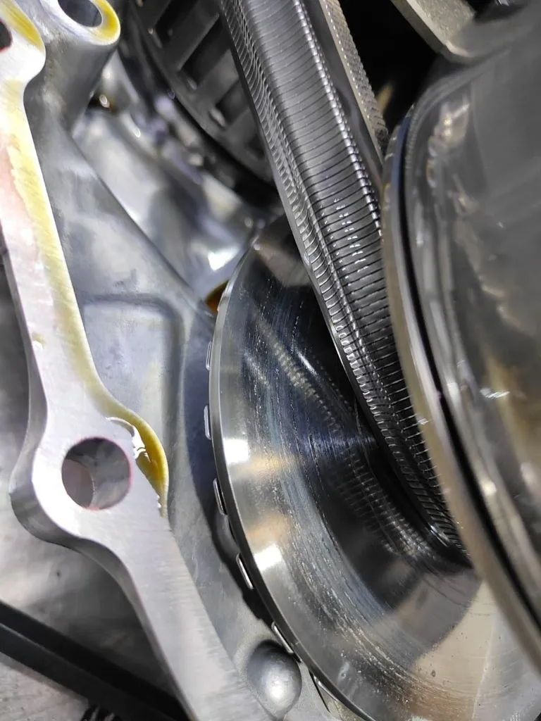 Mitsubishi Attrage CVT chain and gearbox internals during overhaul at 1 Car Service Singapore