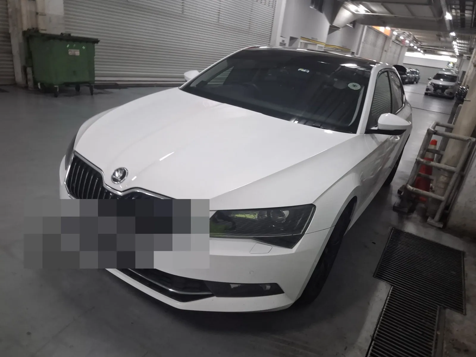 Skoda Superb at our Singapore workshop for servicing.