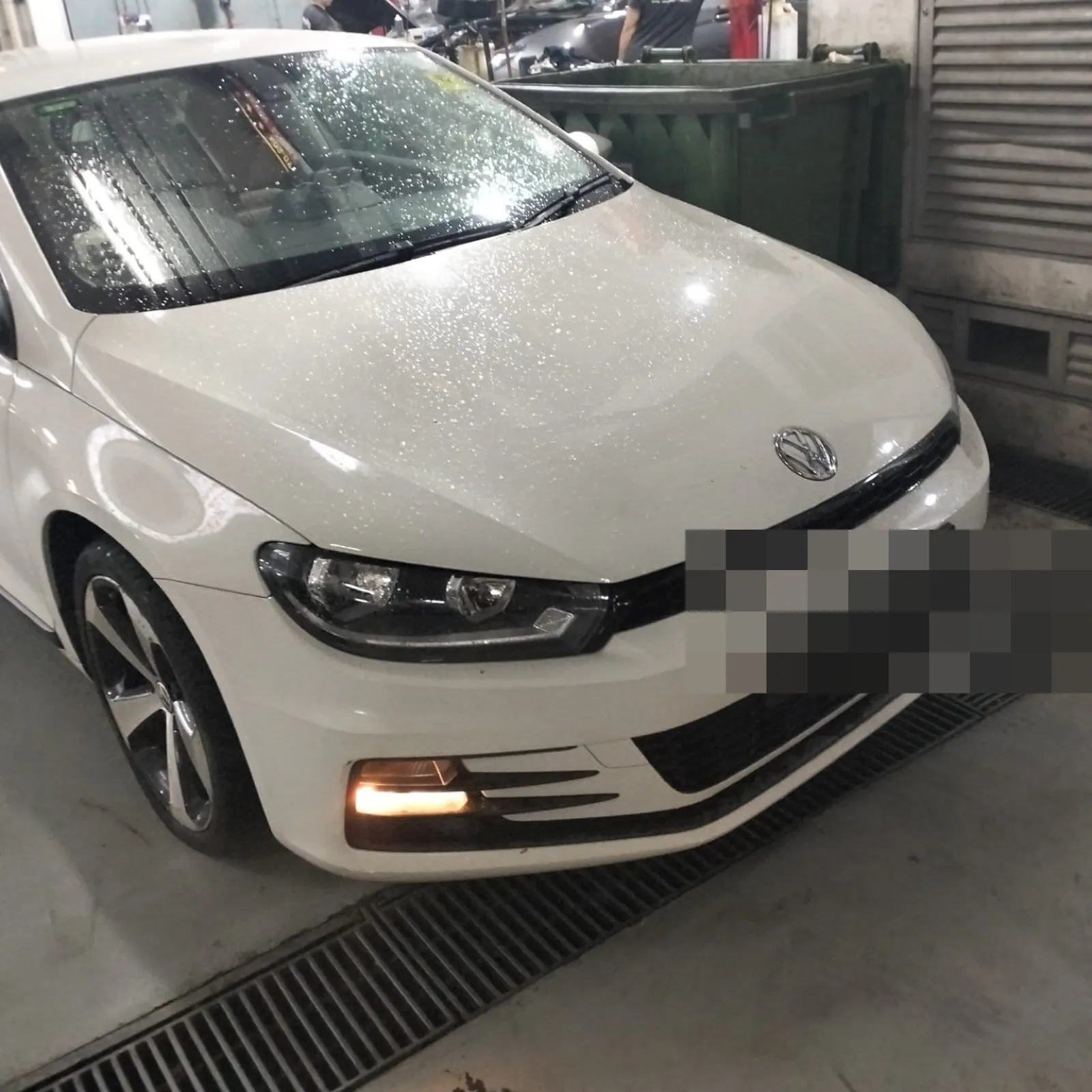 Volkswagen Scirocco in for repair at our Singapore workshop.