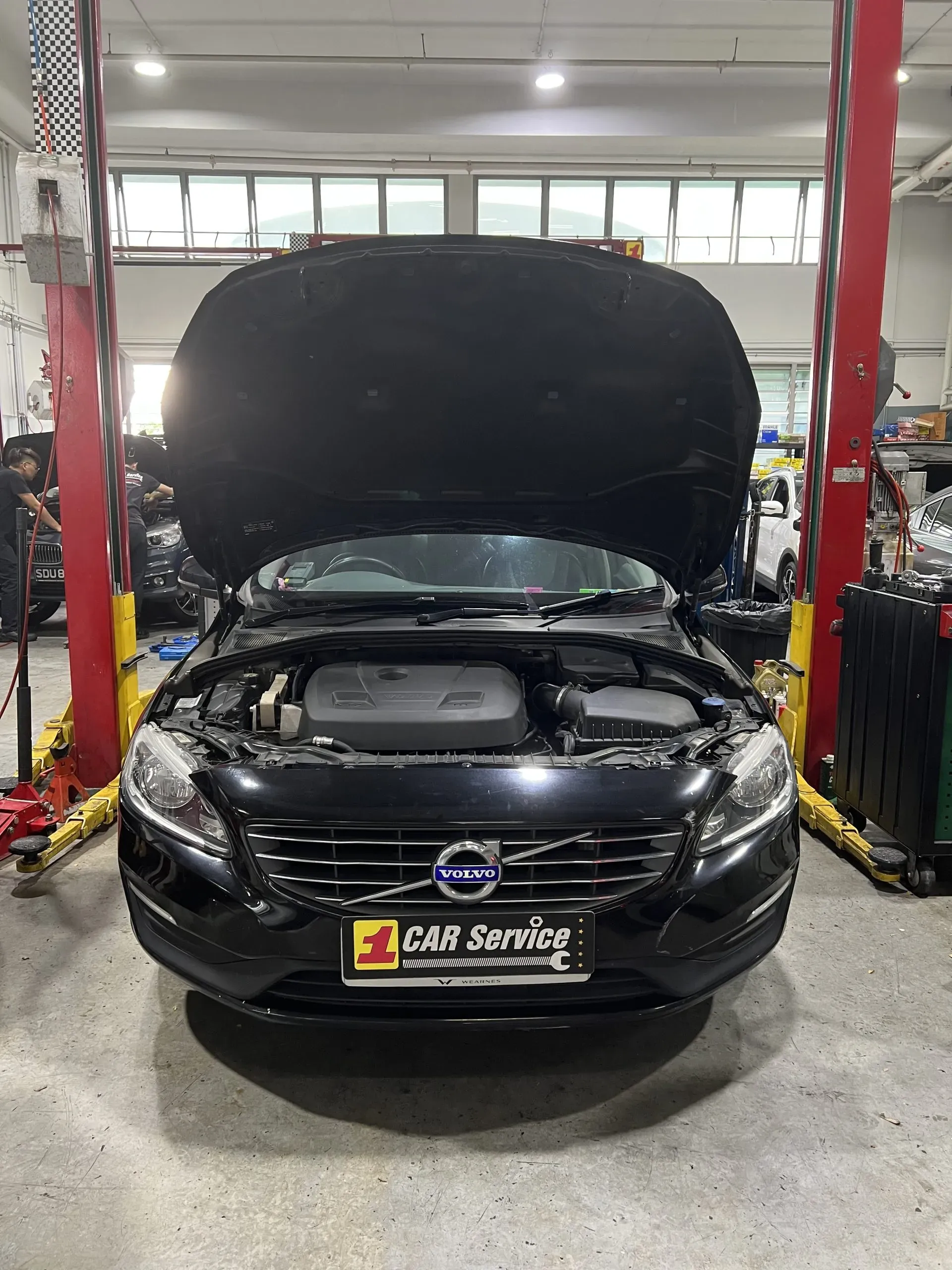 Volvo S60 in for specialist servicing at our Sin Ming workshop in Singapore