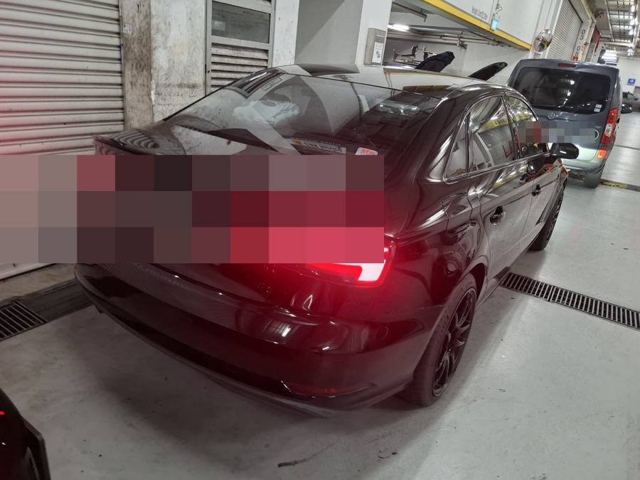 Audi A3 at our Singapore workshop for servicing.