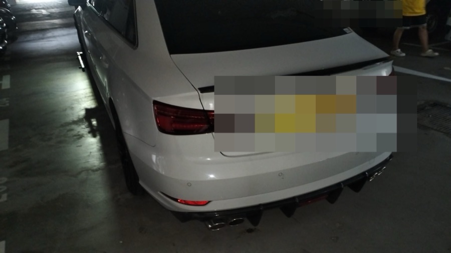 Audi S3 Sportback rear view at our Singapore workshop