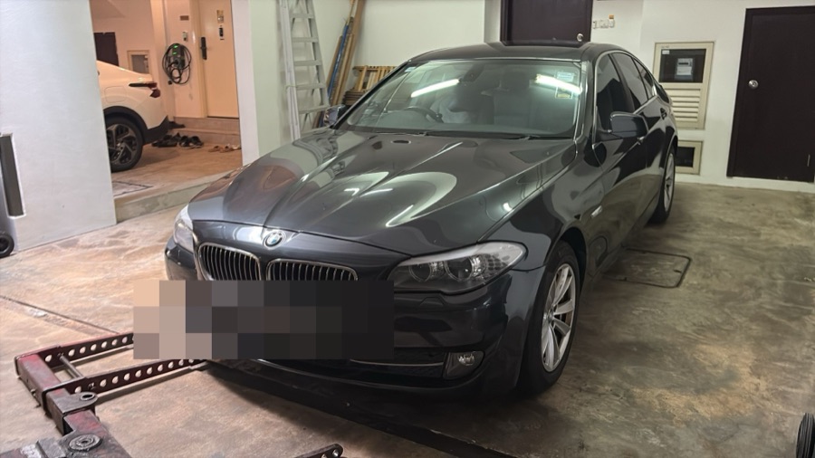 BMW 5 Series in for servicing at our Singapore workshop