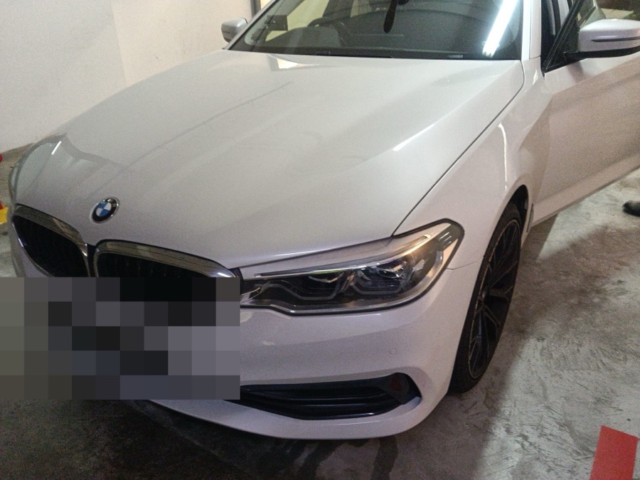 BMW 5 Series at our Singapore workshop, front view
