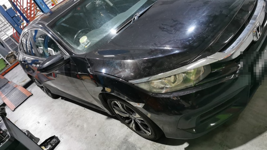 Honda Civic at our Singapore workshop