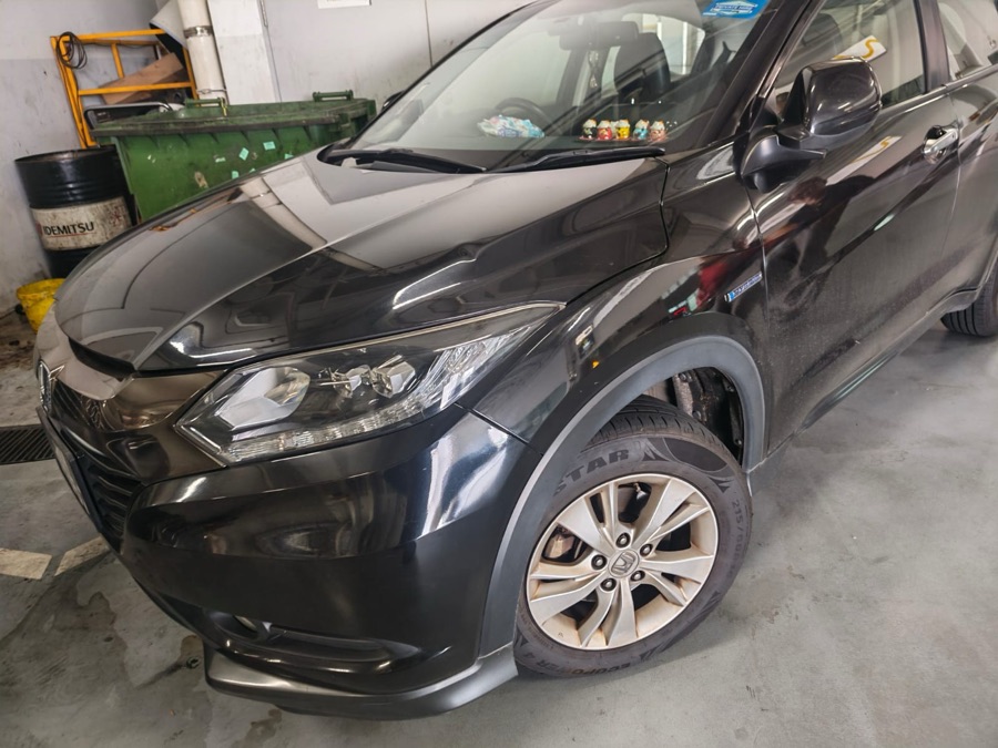 Honda Vezel front view at our Singapore workshop