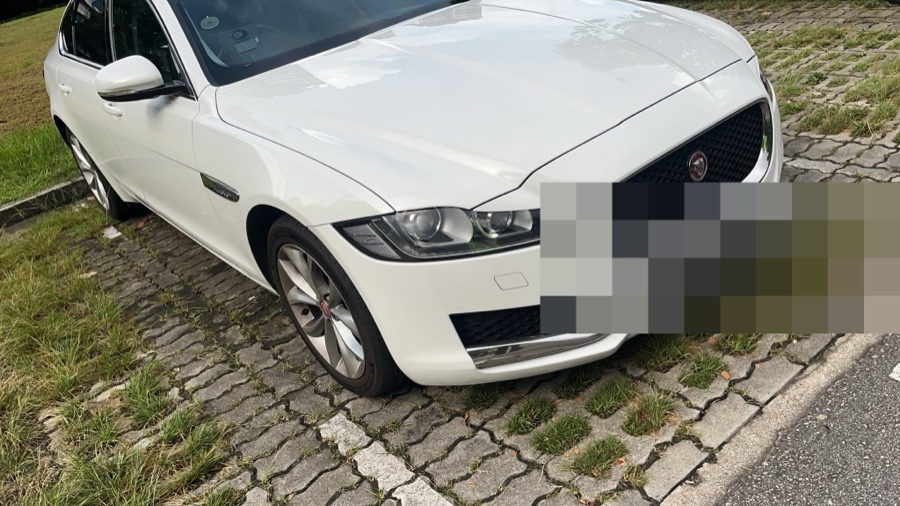 Jaguar XF in for servicing at our Singapore workshop.