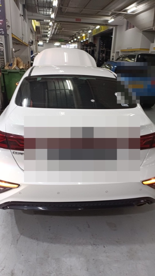 Kia Cerato rear view at our Singapore workshop