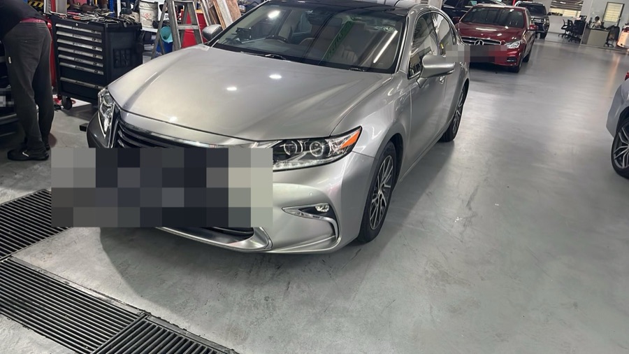 Lexus ES in for servicing at our Singapore workshop