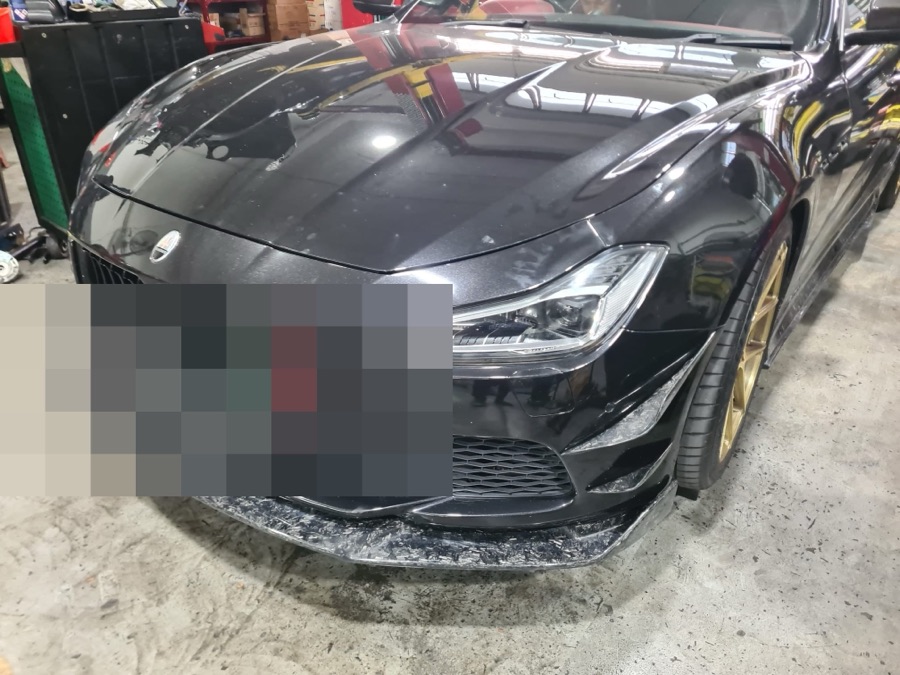 Maserati Ghibli at our Singapore workshop, front view