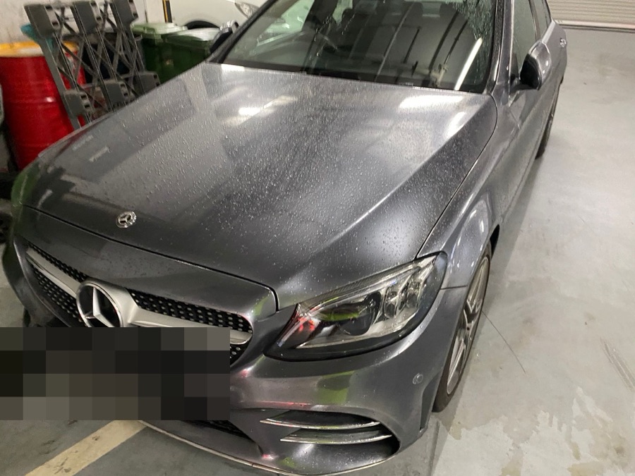 Mercedes-Benz C200 in for servicing at our Singapore workshop.
