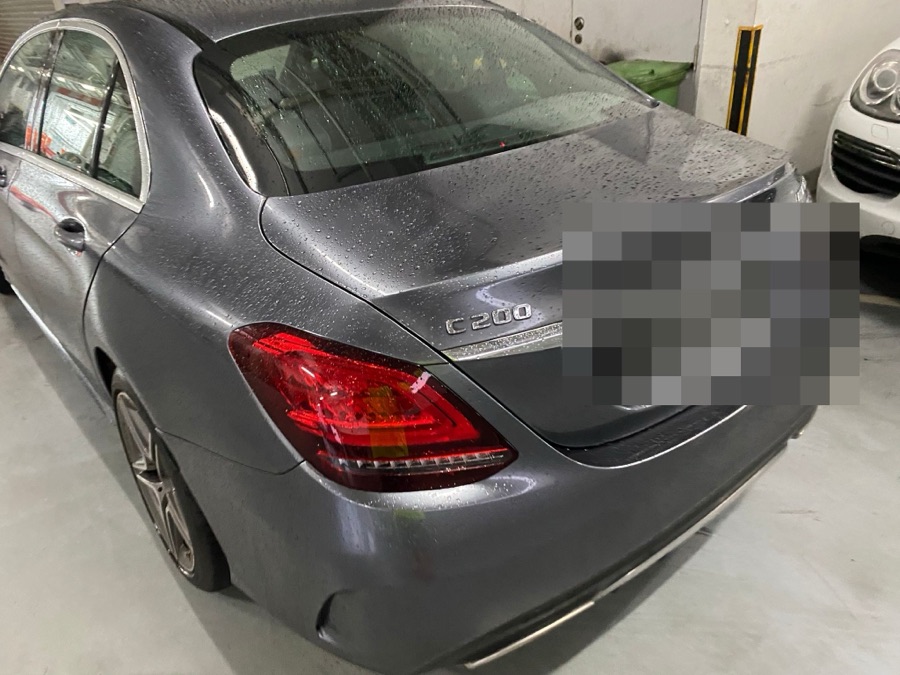 Mercedes-Benz C200 at our Singapore workshop for servicing.