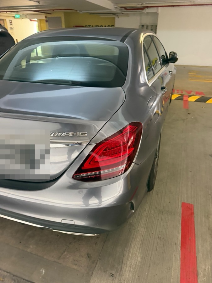 Mercedes-Benz C-Class rear view at our Singapore workshop