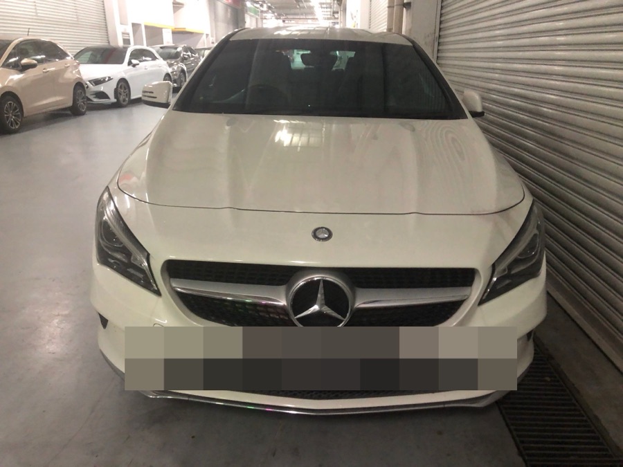 Mercedes-Benz CLA in for servicing at our Singapore workshop.