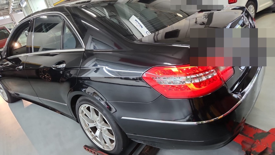Mercedes-Benz E250 in for servicing at our Singapore workshop