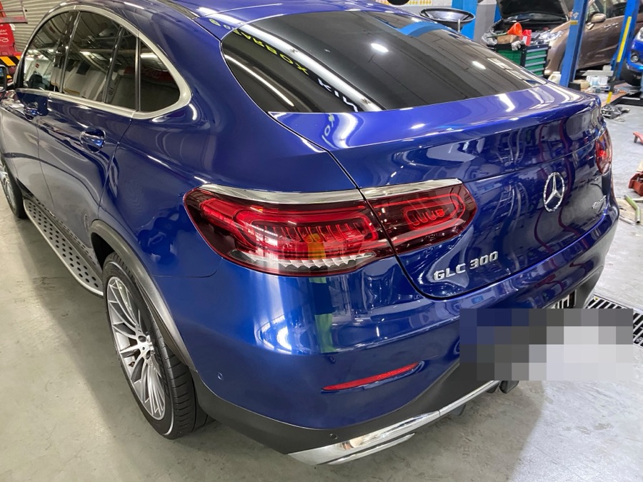 Mercedes-Benz GLC Coupe brought in for repair at our Singapore workshop.