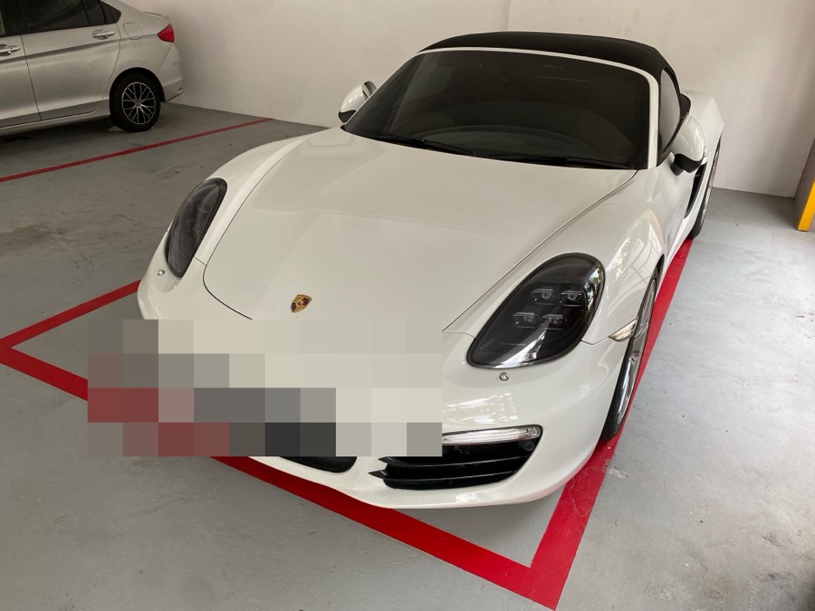 Porsche Boxster front view at our Singapore workshop