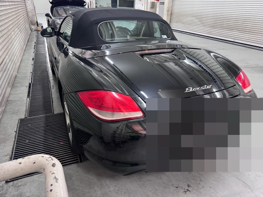 Porsche Boxster rear view at our Singapore workshop