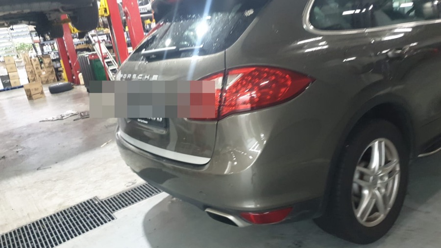 Porsche Cayenne at our Singapore workshop