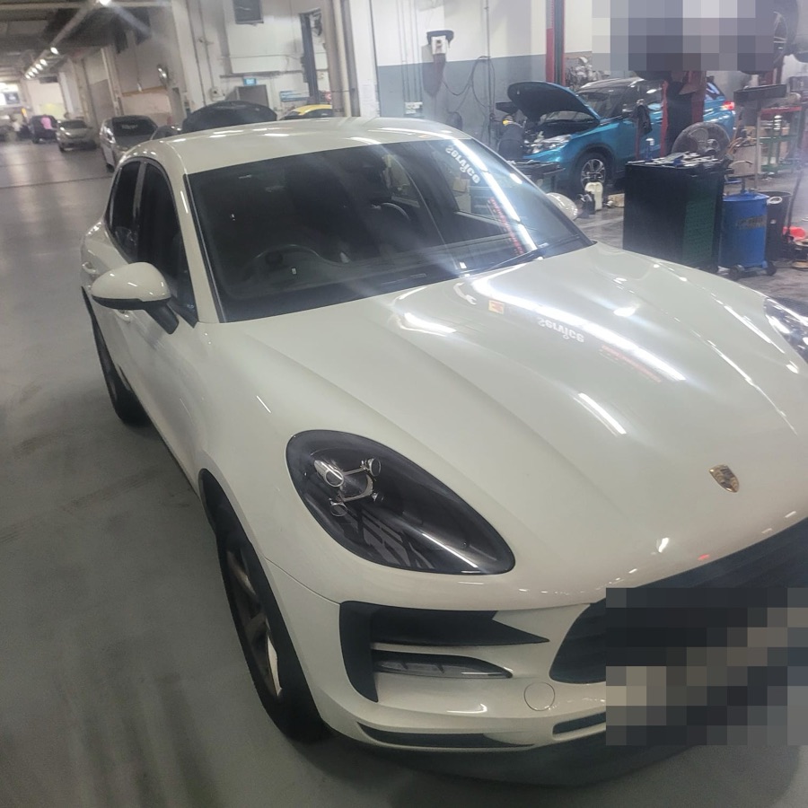 Porsche Macan at our Singapore workshop, front view