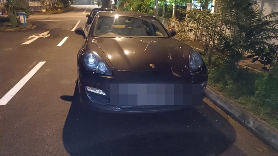 Porsche Panamera in for servicing at our Singapore workshop.