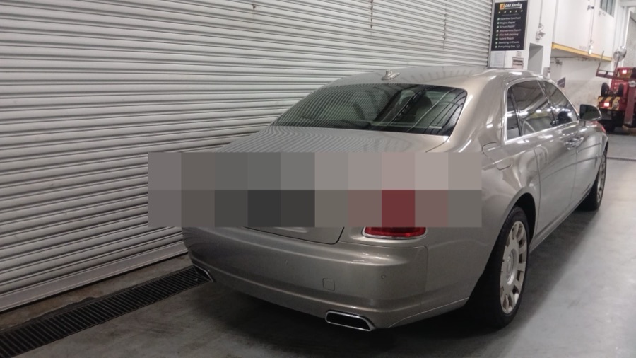 Rolls-Royce Ghost in for servicing at our Singapore workshop.
