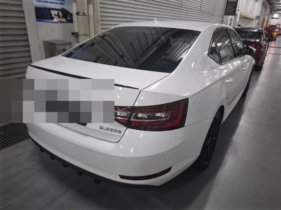 Skoda Superb in for servicing at our Singapore workshop.