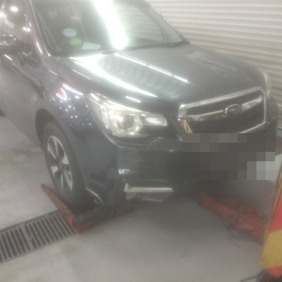 Subaru Forester parked at our Singapore workshop for servicing