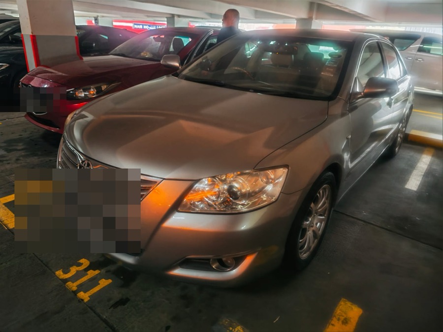 Toyota Camry parked ahead of workshop service