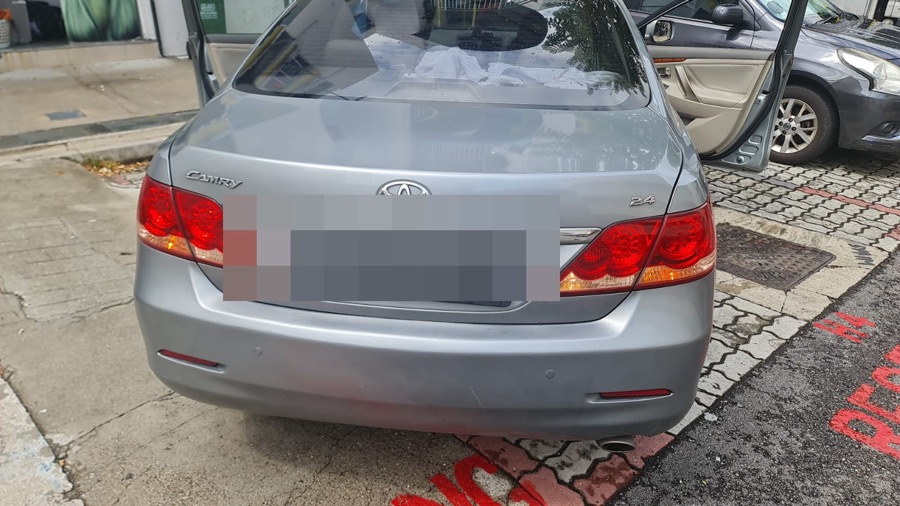 Toyota Camry ready for pickup after repair in Singapore