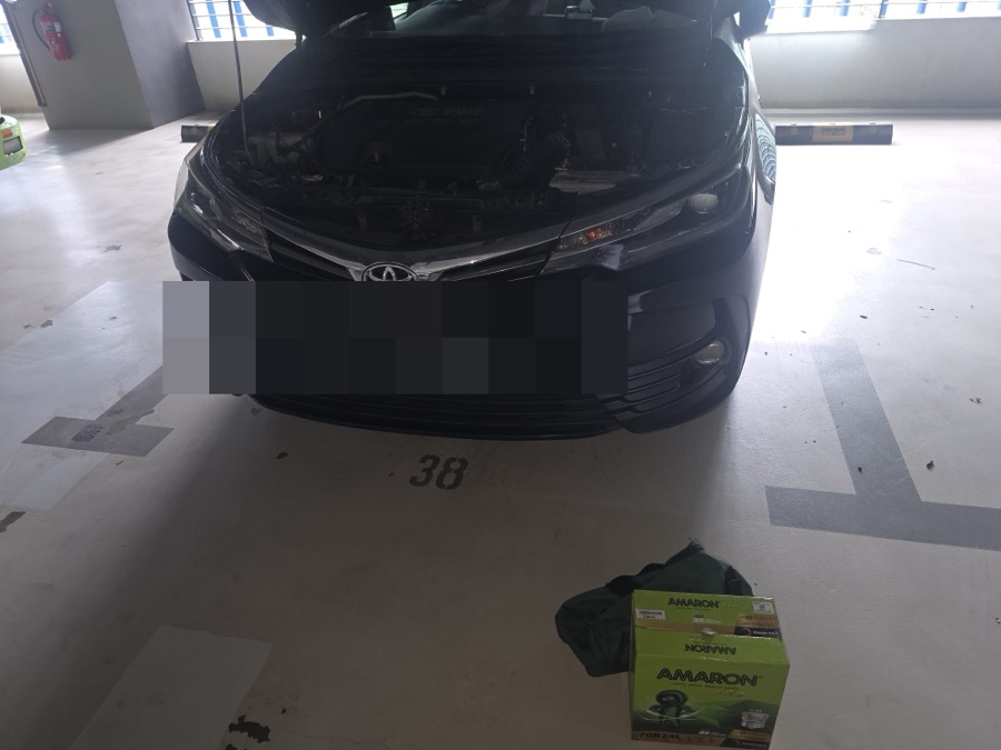 Toyota Corolla Altis parked indoors