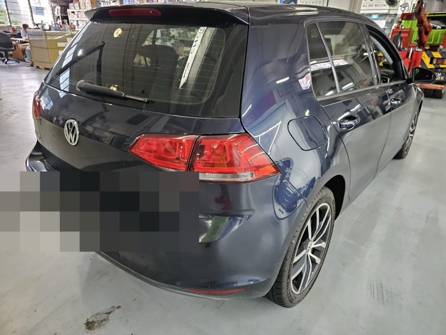 Volkswagen Golf rear view at our Singapore workshop.