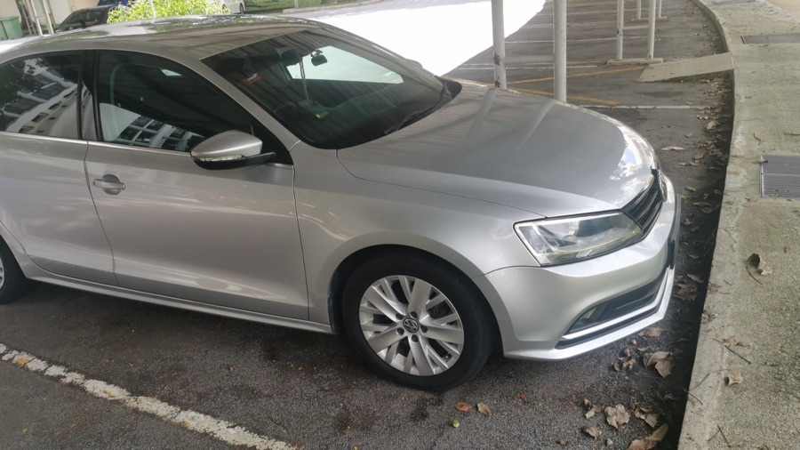 Volkswagen Jetta ready for pickup after servicing in Singapore