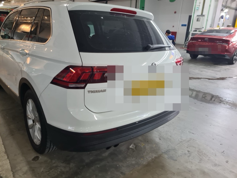 Volkswagen Tiguan brought in for repair at our Singapore workshop.