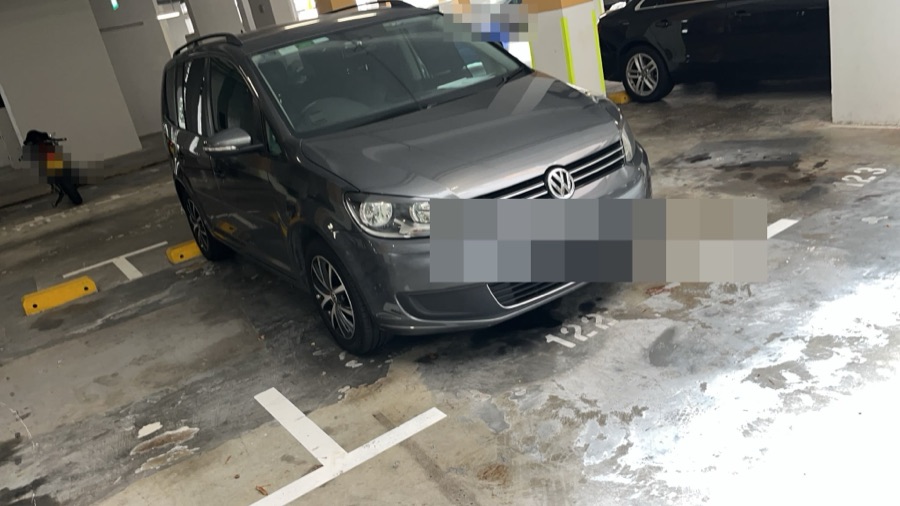 Volkswagen Touran parked indoors